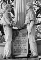 Closeup of the Pollack monument showing inscription.