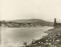 The Suspension Bridge was at one time the longest suspension bridge in the world. It was opened and dedicated August 1, 1850. It blew down in 1854 but was rebuilt in 1856.