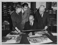 Photographer W.C. Brown donating his photo collection to the Ohio County Public Library