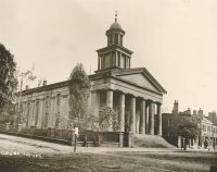 The Old Court House. The cornerstone was laid April 10, 1839 by Ohio Lodge No. 1. This building was razed in 1900 and the Court Theatre structure erected at a cost of more than $170,000.