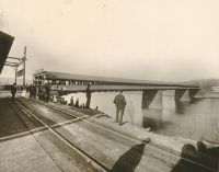 The Covered Bridge across the back river from the Island to Bridgeport was completed in 1837 by the Zane family.