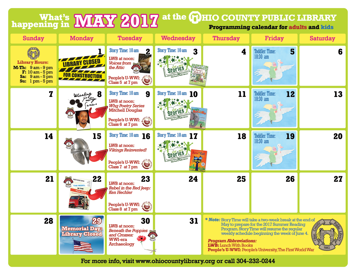 OCPL Programming Calendar: May 2017