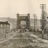 Wheeling Suspension Bridge from Wheeling Island. Brown Collection.