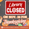 Library Closed Thursday, Nov. 26., for Thanksgiving