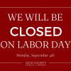 Library Closed on Labor Day