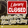 Library Closed for New Year's Eve and New Year's Day