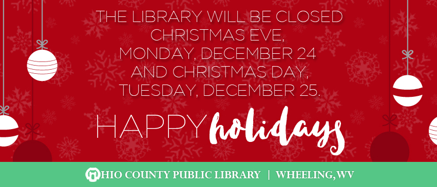 OCPL Closed for Christmas Eve and Christmas Day, 2018