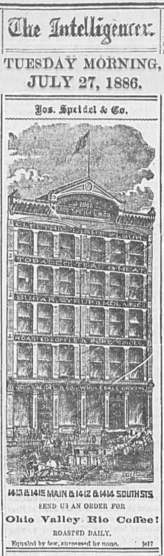 Speidel & Co. ad, Wheeling Daily Intelligencer, 1886
