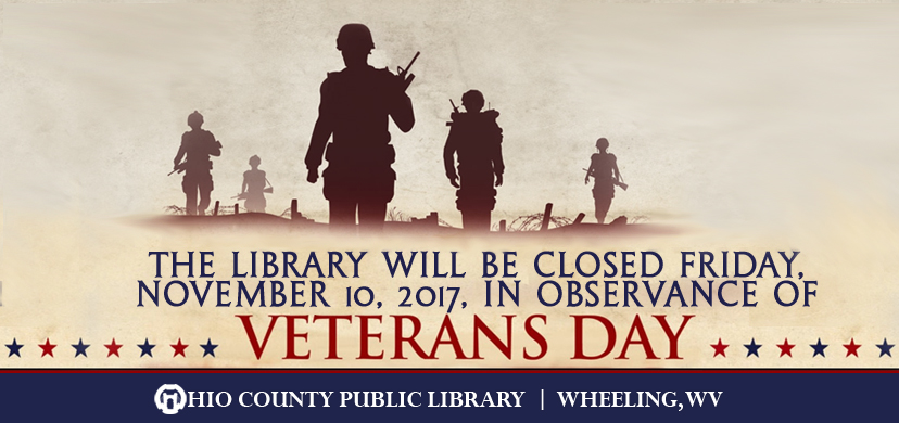 OCPL Closed Friday, November 9, 2017, in observance of Veterans Day