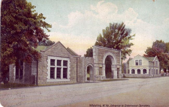Entrance to Greenwood Cemetery, Wheeling