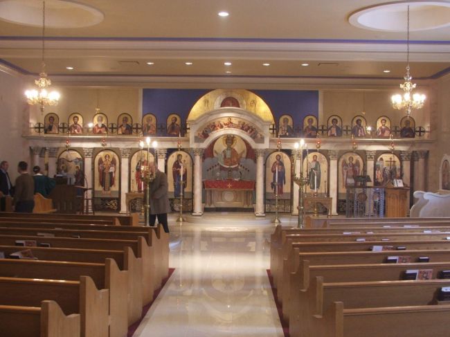 Interior of St. John the Divine Greek Orthodox Church