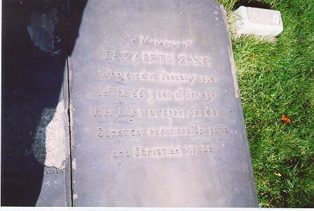 Grave of Eliz. Zane