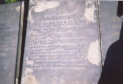 Ebenezer Zane's grave