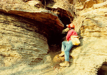 Entrance to Lewis Wetzel Cave from Lewis Wetzel Cave, by Fueg.